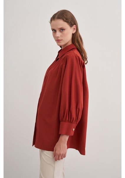 2233111 Gömlek Yaka Cotton Bluz modelleri