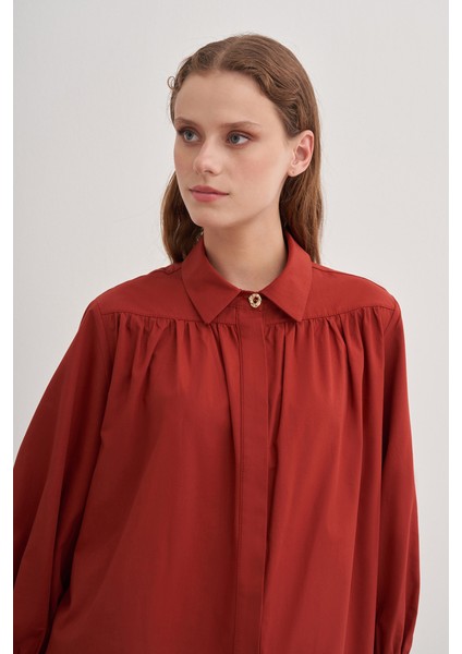 2233111 Gömlek Yaka Cotton Bluz indirimleri