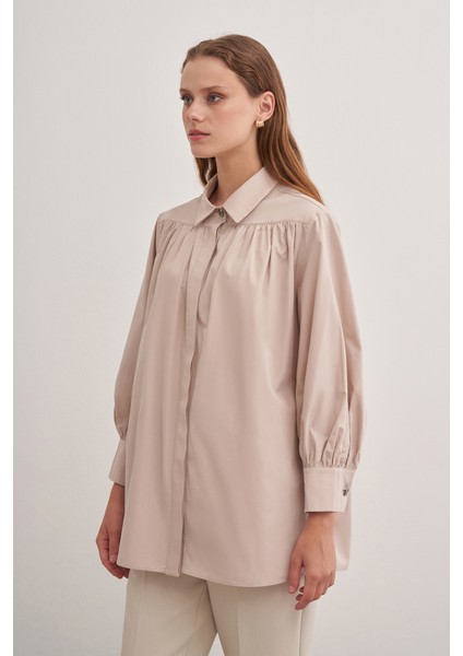 2233111 Gömlek Yaka Cotton Bluz modelleri