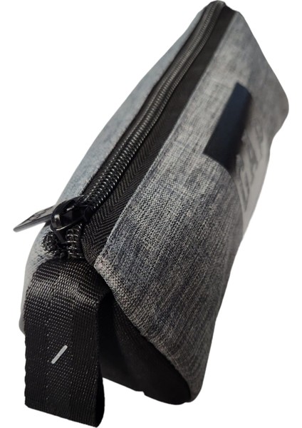 Tek Bölme Üçgen Kalem Çantası Siyah-Gri 03407 fiyatları