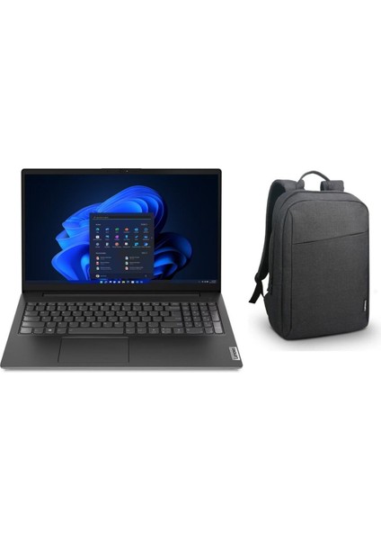 V15 G4 Iru Intel Core I7-1355U 40GB 512GB SSD 15.6" Fhd Taşınabilir Bilgisayar 83A100GPTRP7 + Lenovo B210 15.6" Siyah Çanta