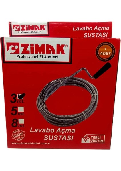 Lavabo Gider Açma Sustası 3m ZMK1611