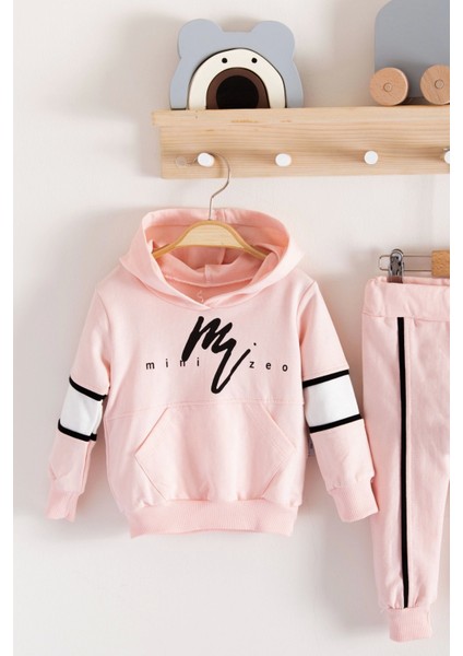 3-6-9-12-18 Ay Erkek Bebek Takımı Mini Zeo Desenli Pamuklu 2'li Pembe fiyatları