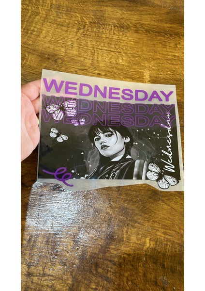 20X15 cm Ütü Ile Yapışan Wendesday Tişört Transfer Baskı Arma