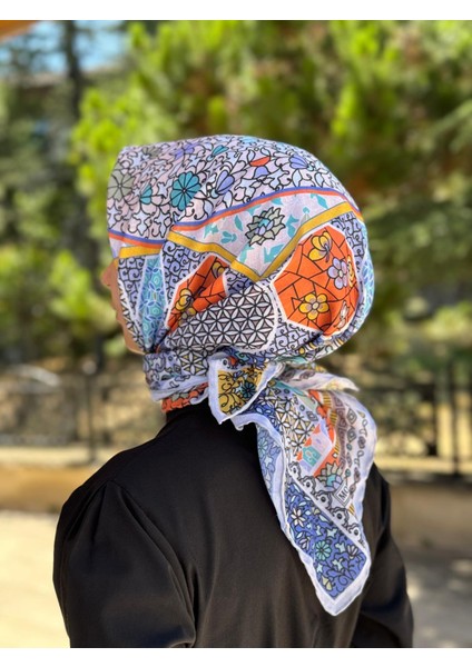 Pamuklu Soft Eşarp Etnik Desen
