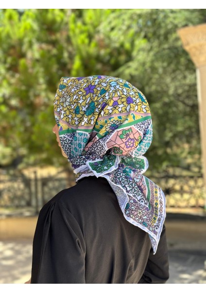 Pamuklu Soft Eşarp Etnik Desen