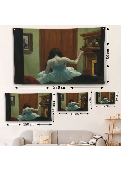 Edward Hopper - New York Interior Duvar ÖRTÜSÜ-7105 fırsatları