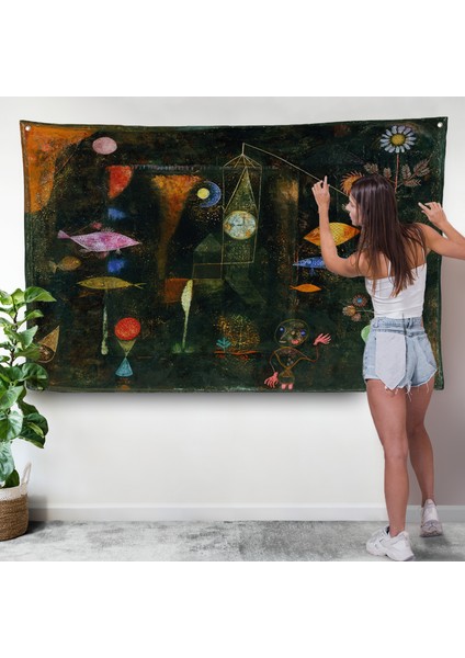Paul Klee - Sihirli Balık Duvar Örtüsü - Fish MAGIC-7109