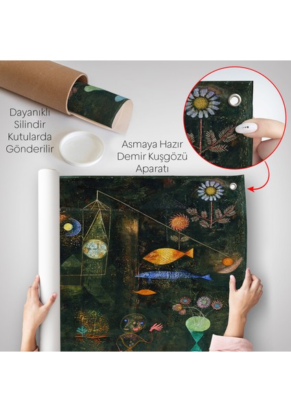 Paul Klee - Sihirli Balık Duvar Örtüsü - Fish MAGIC-7109