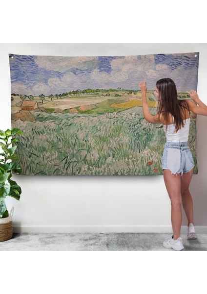 Vincent Van Gogh - Auvers Yakınlarındaki Ova Duvar Örtüsü - Plain Near AUVERS-7162 modelleri