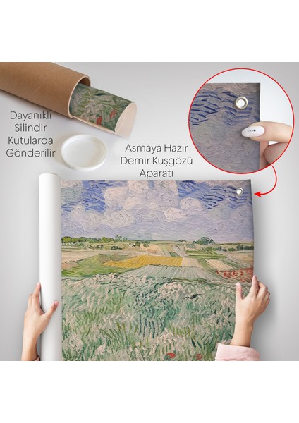 Vincent Van Gogh - Auvers Yakınlarındaki Ova Duvar Örtüsü - Plain Near AUVERS-7162 indirimleri