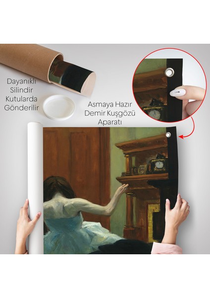 Edward Hopper - New York Interior Duvar ÖRTÜSÜ-7105 indirimleri