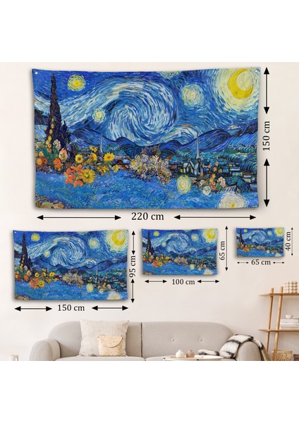 Vincent Van Gogh - Yıldızlı Geceler Duvar Örtüsü - Starry NIGHT-7172 fırsatları