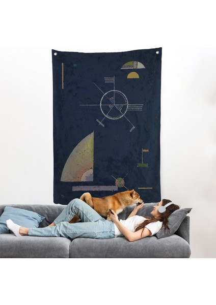 Wassily Kandinsky - Donuk Gri Duvar ÖRTÜSÜ-7489