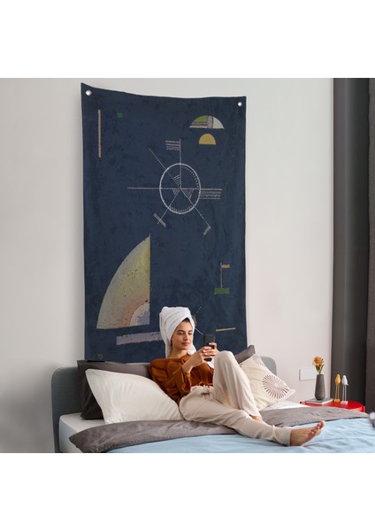 Wassily Kandinsky - Donuk Gri Duvar ÖRTÜSÜ-7489 fiyatları