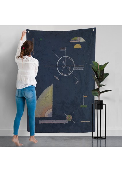 Wassily Kandinsky - Donuk Gri Duvar ÖRTÜSÜ-7489 modelleri