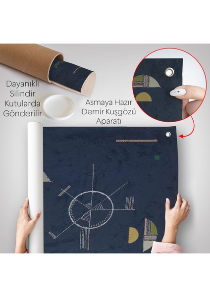 Wassily Kandinsky - Donuk Gri Duvar ÖRTÜSÜ-7489 indirimleri