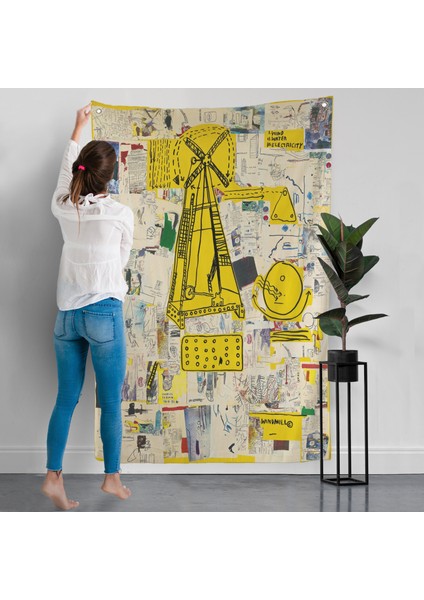 Jean-Michel Basquiat - Yel Değirmeni Duvar Örtüsü - WINDMILL-7383 modelleri
