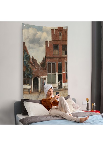 Johannes Vermeer - Küçük Sokak Duvar ÖRTÜSÜ-7472