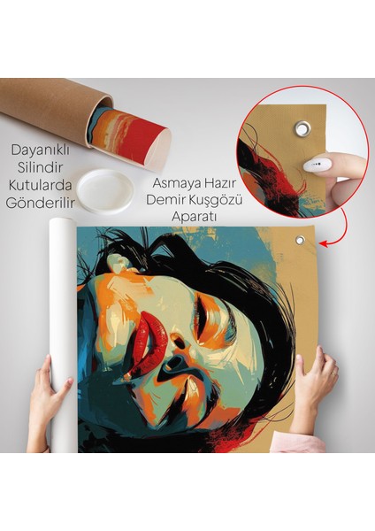 Pop Art Tarzda Güzel Kadın Duvar ÖRTÜSÜ-7709 indirimleri