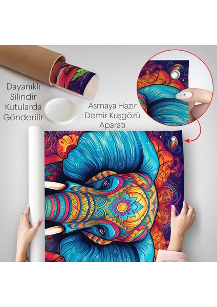 Fil Mandala Duvar ÖRTÜSÜ-7526