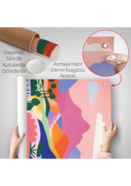 Pastel Minimalist Manzara Duvar ÖRTÜSÜ-7673