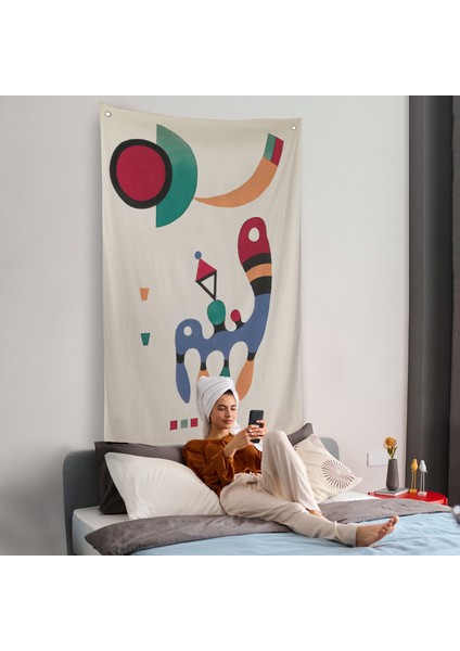 Vasiliy Kandinsky - 11 Resim ve 7 Şiir Soyut Duvar ÖRTÜSÜ-7485