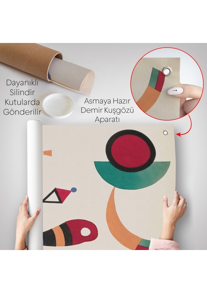 Vasiliy Kandinsky - 11 Resim ve 7 Şiir Soyut Duvar ÖRTÜSÜ-7485