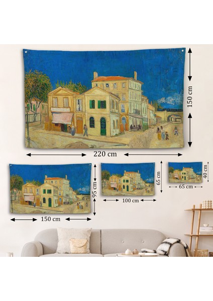 Vincent Willem Van Gogh - Sarı Ev Duvar ÖRTÜSÜ-7157 fırsatları