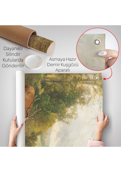 Bağıran Geyik Duvar ÖRTÜSÜ-7384 indirimleri