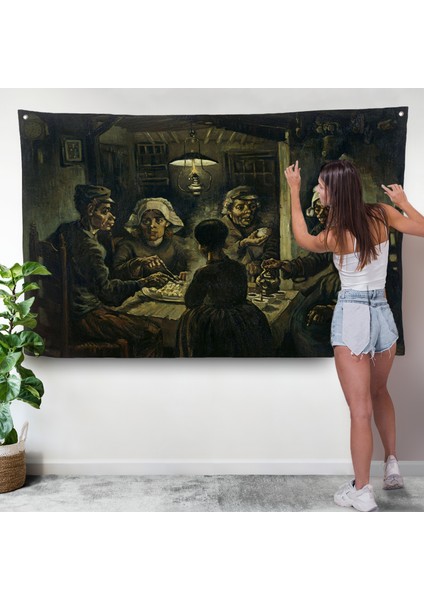 Vincent Van Gogh Patates Yiyenler Duvar Örtüsü - The Potato Eaters BY-7169 modelleri