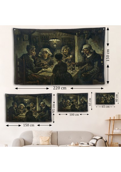 Vincent Van Gogh Patates Yiyenler Duvar Örtüsü - The Potato Eaters BY-7169 fırsatları