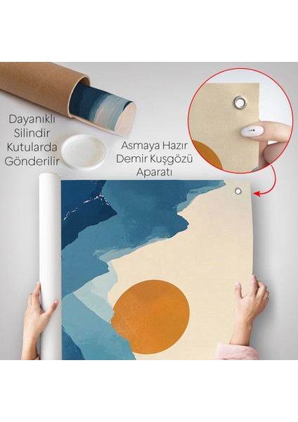 Dağların Arasındaki Güneş Manzarası Duvar ÖRTÜSÜ-7580