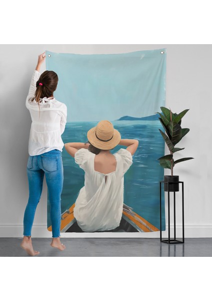 Sandaltaki Kadın Duvar ÖRTÜSÜ-7564 modelleri