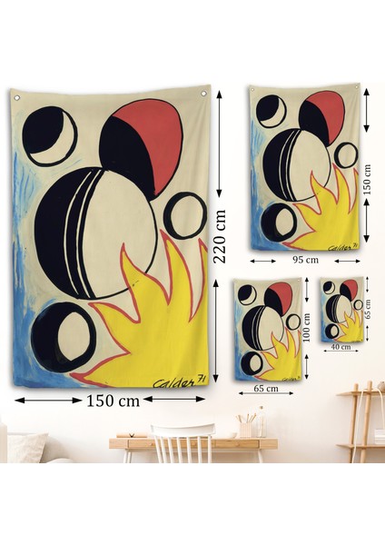 Alexander Calder - Güneşin Arkasındaki Paskalya Yumurtaları Duvar ÖRTÜSÜ--7286