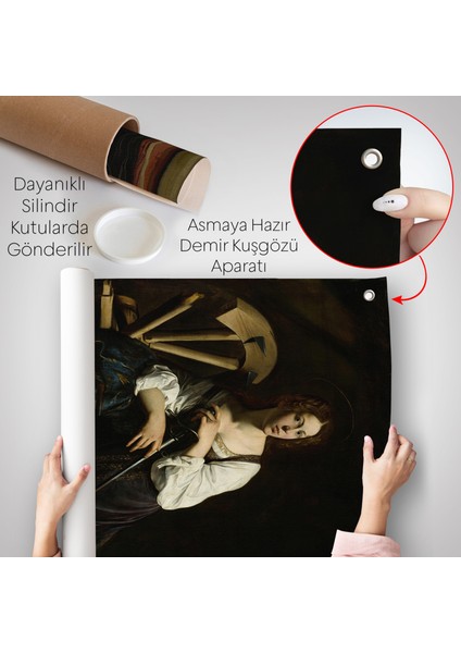 Caravaggio - Iskenderiyeli Aziz Catherine Duvar ÖRTÜSÜ-7386 indirimleri