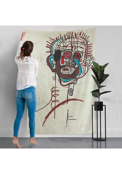 Jean-Michel Basquiat - Isimsiz Duvar Örtüsü - UNTITLED-7441