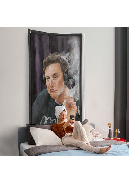 Sigara Içen Elon Musk Duvar ÖRTÜSÜ-7822