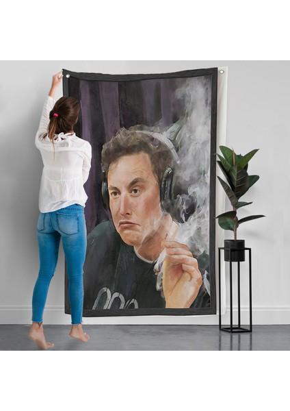 Sigara Içen Elon Musk Duvar ÖRTÜSÜ-7822