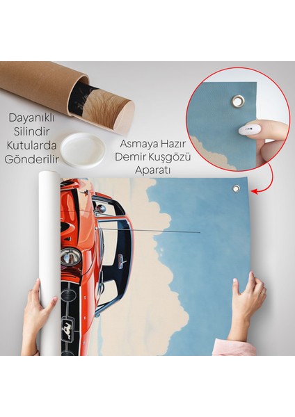 Kırmızı Mustang Duvar ÖRTÜSÜ-7971 indirimleri