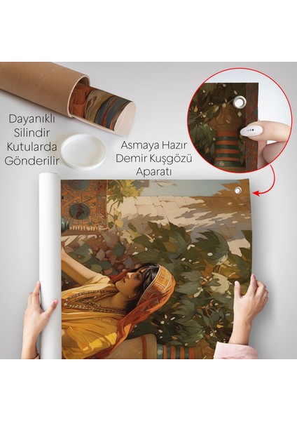 Hintli Kadın Duvar ÖRTÜSÜ-7986