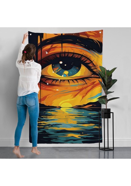 Deniz Üzerindeki Güzel Göz Duvar ÖRTÜSÜ-7861 modelleri