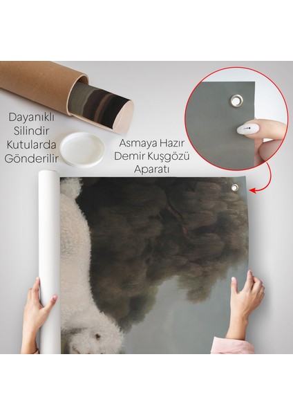 George Stubbs Beyaz Kaniş Duvar ÖRTÜSÜ-8034 indirimleri