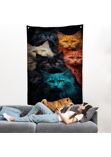 Sevimli Kediler Duvar ÖRTÜSÜ-7844