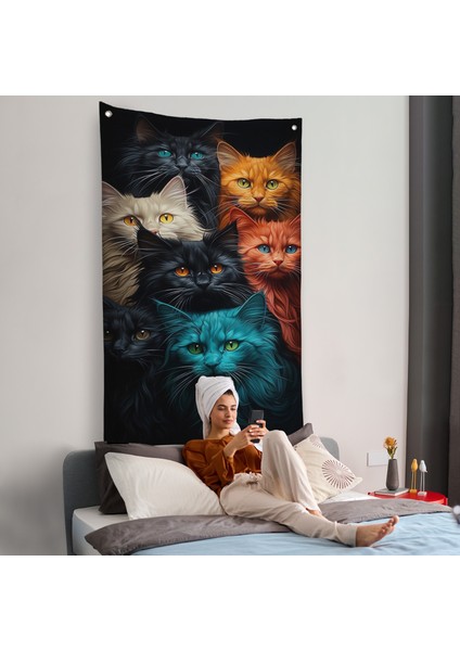 Sevimli Kediler Duvar ÖRTÜSÜ-7844 fiyatları