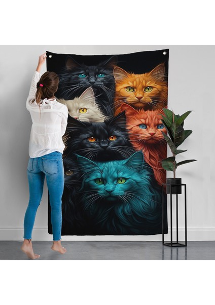 Sevimli Kediler Duvar ÖRTÜSÜ-7844 modelleri