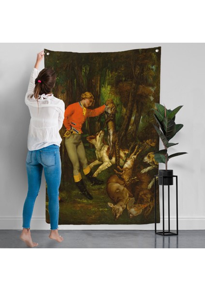 Gustave Courbet -Avdan Sonra Duvar Örtüsü - After The HUNT-8055