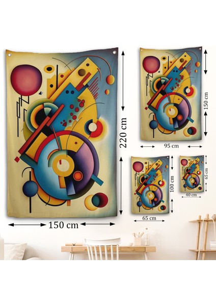 Kandinsky Duvar Örtüsü Minimal Soyut Duvar ÖRTÜSÜ-7826 fırsatları