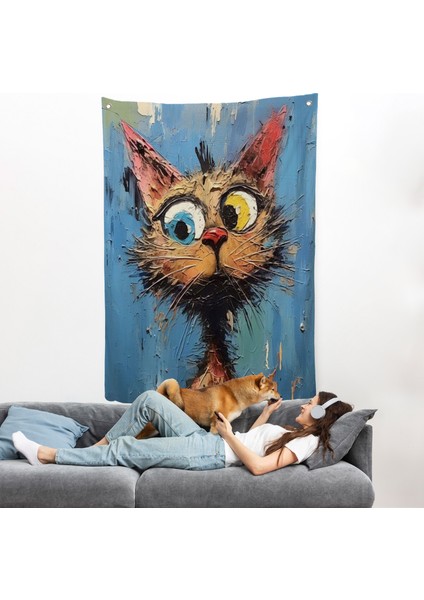 Sevimli Kedi Duvar ÖRTÜSÜ-7852
