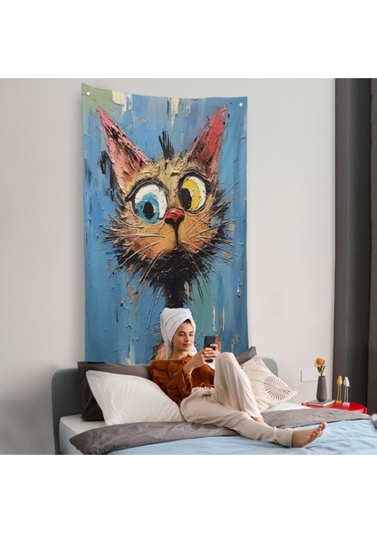 Sevimli Kedi Duvar ÖRTÜSÜ-7852